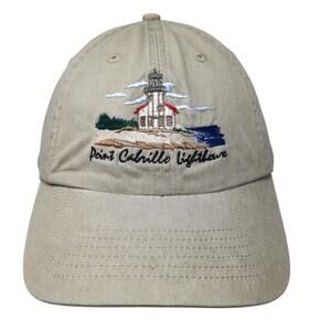 Point Cabrillo Lighthouse Baseball Cap Brown One Size Adjustable Embroidered KC